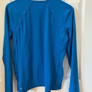 Lululemon Run Sun Seeker Long Sleeve Shocking Blue Size 8 10
